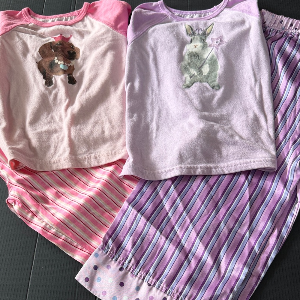 Bundle Carter's Pink and Purple Silky Bottom Kids Pajama Set- Size 4T
